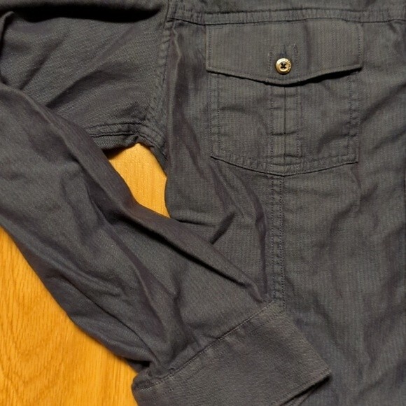 Rock & Republic Shirt Womens Button Up Small Navy Blue Long Sleeve Collared - Picture 5 of 8